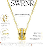 Gold Necklace for Women – 14K Gold Plated Dainty Pendant Choker Chain