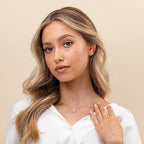 Aureza 14K Gold Plated Crystal Necklace – 1.5 Carat Solitaire Choker for Women