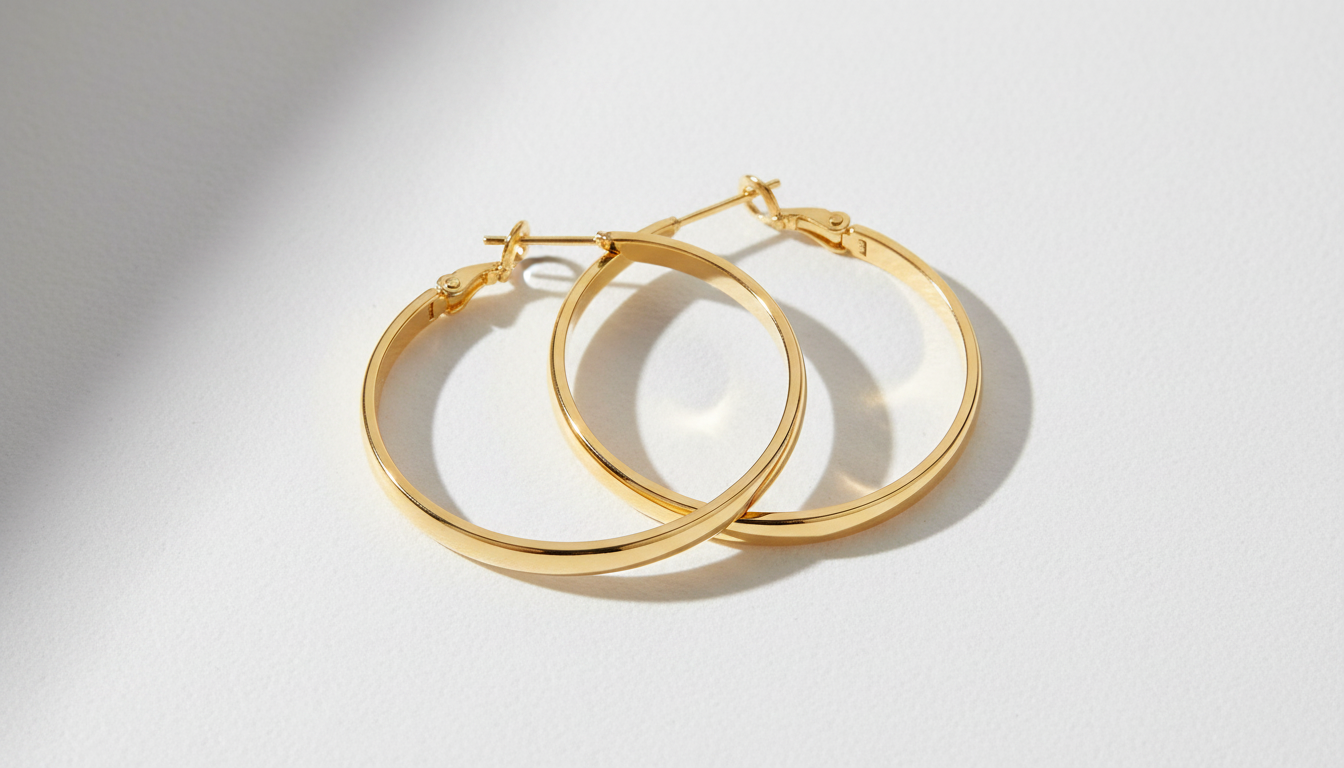 Aureza Large Gold Hoop Earrings – Thin Lightweight Hypoallergenic Hoops for Women  2. Keyword-Rich Version