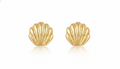 Gold Seashell Stud Earrings for Women – 14K Gold Plated Beach Jewelry