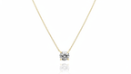 Aureza 14K Gold Plated Crystal Necklace – 1.5 Carat Solitaire Choker for Women