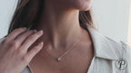 Aureza 14K Gold Plated Crystal Necklace – 1.5 Carat Solitaire Choker for Women